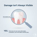 Will prophy paste damage my enamel even if I use it just once?