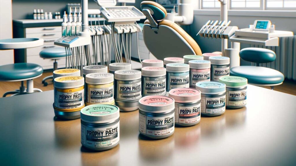 What are the different types of prophy paste?