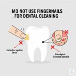 Is it bad to scrape plaque off your teeth with your finger?
