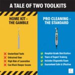 What's the difference between a home dental kit and a professional cleaning?