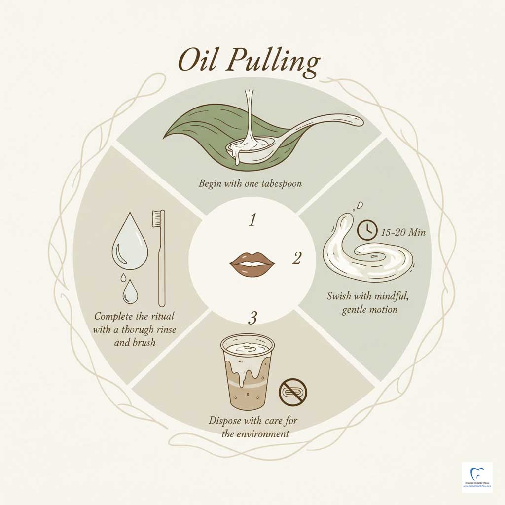 The Oil Pulling Ritual: A Visual Guide to the Ayurvedic Practice