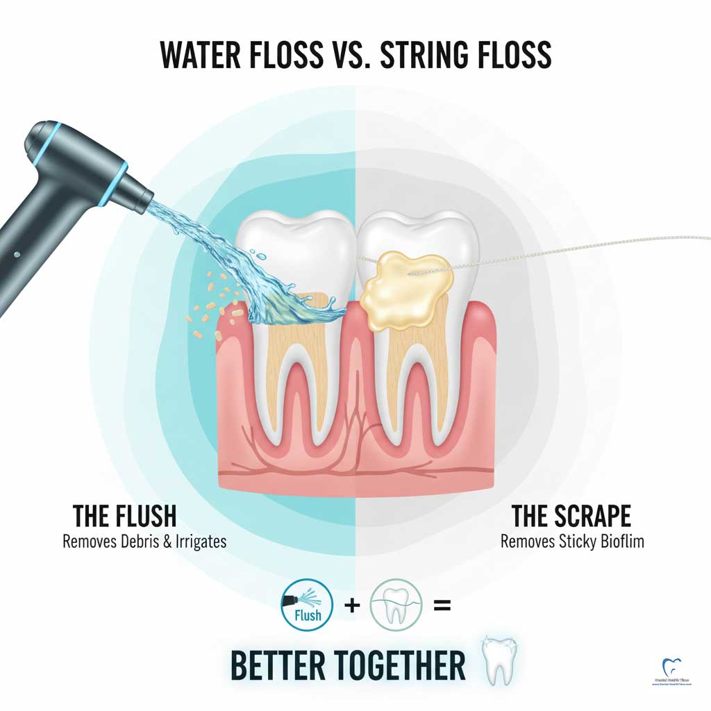 Water Flosser vs. String Floss: A Tale of Two Cleans