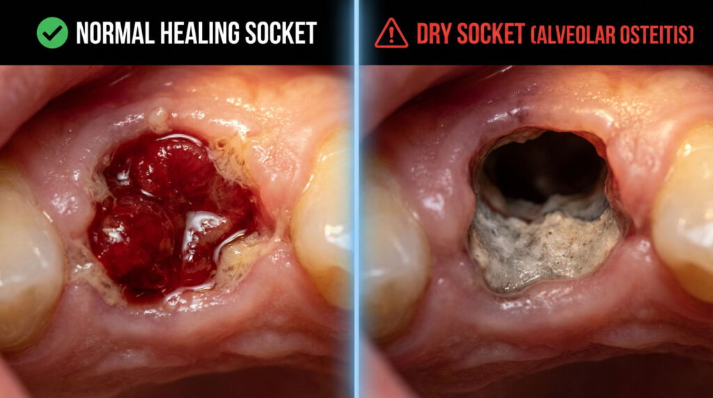 Dry Socket vs. Normal Healing: Visual Guide, Symptoms & Recovery Timeline