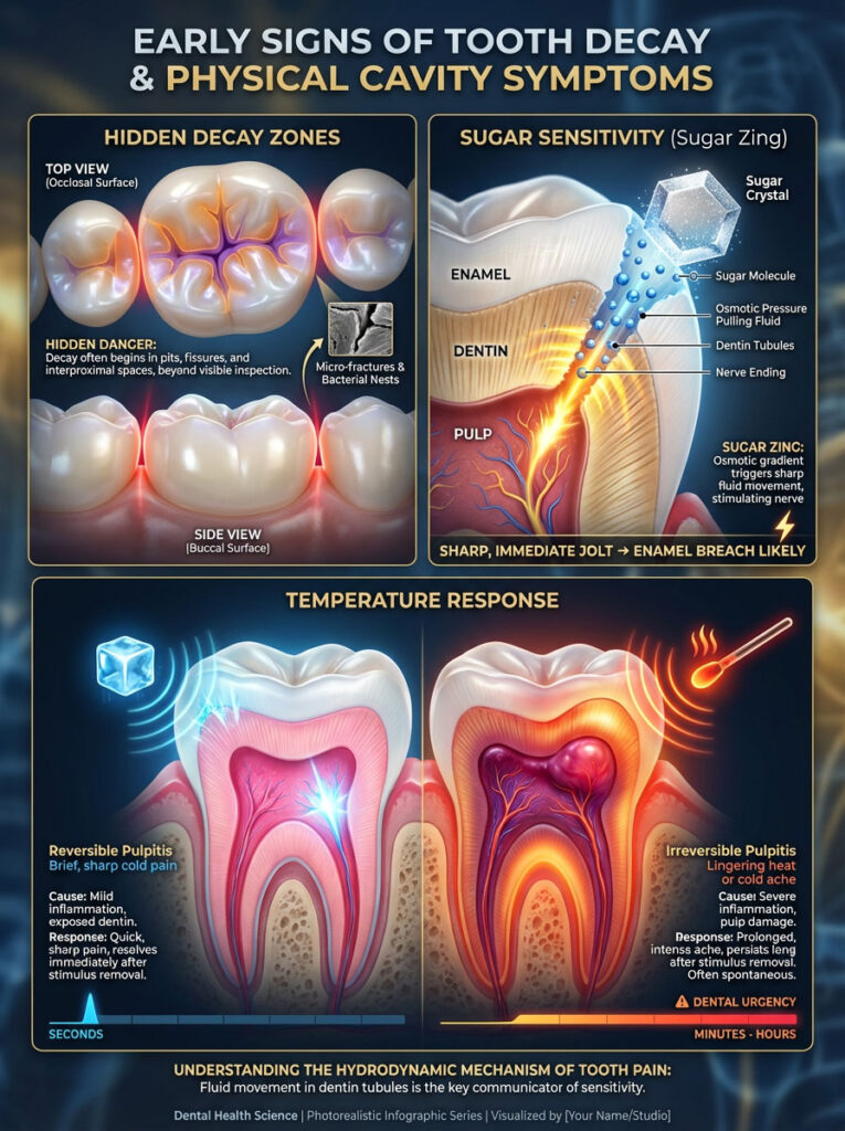 Early Signs of Tooth Decay and Physical Cavity Symptoms