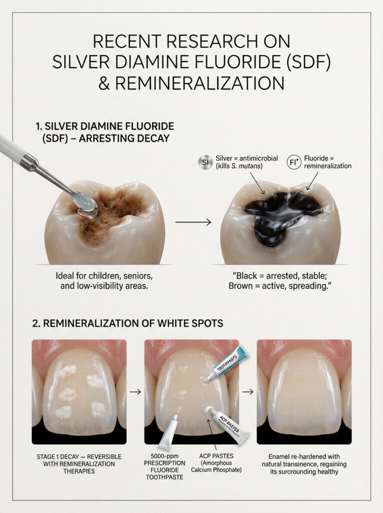 Recent Research on Silver Diamine Fluoride and Remineralization